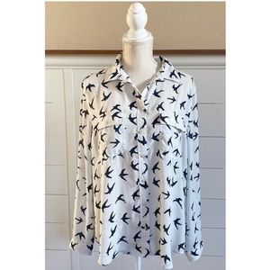 LOFT NWT swallow blouse XL